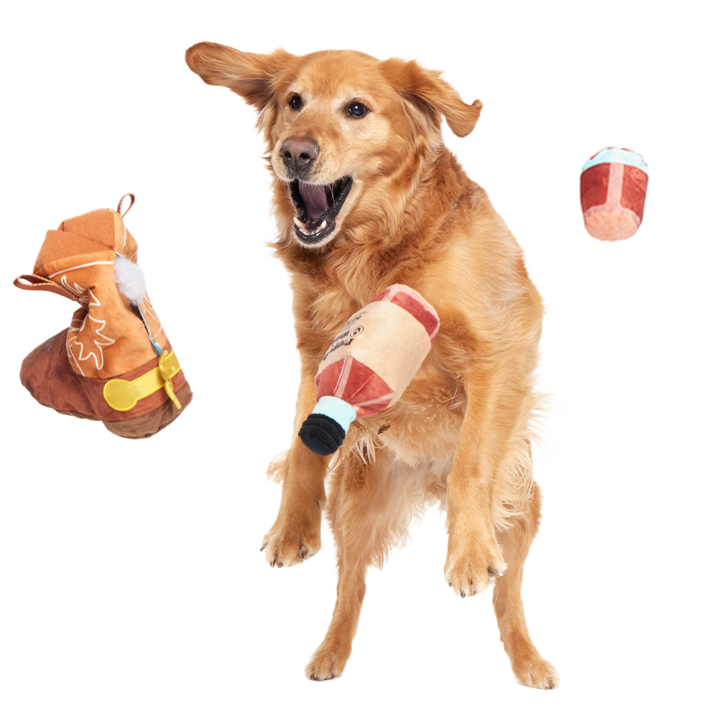Bottoms Up Boot Plush 2-in-1 + Enrichment Dog Toy